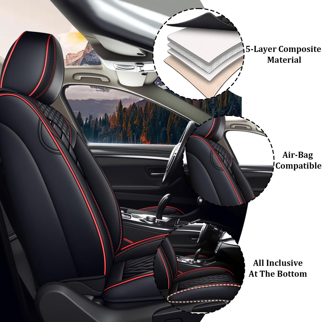 Waterproof Nappa Leather Full Set Car Seat Covers X626