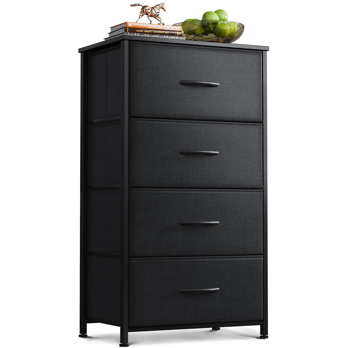 Black 4 Drawer Small Dresser M563