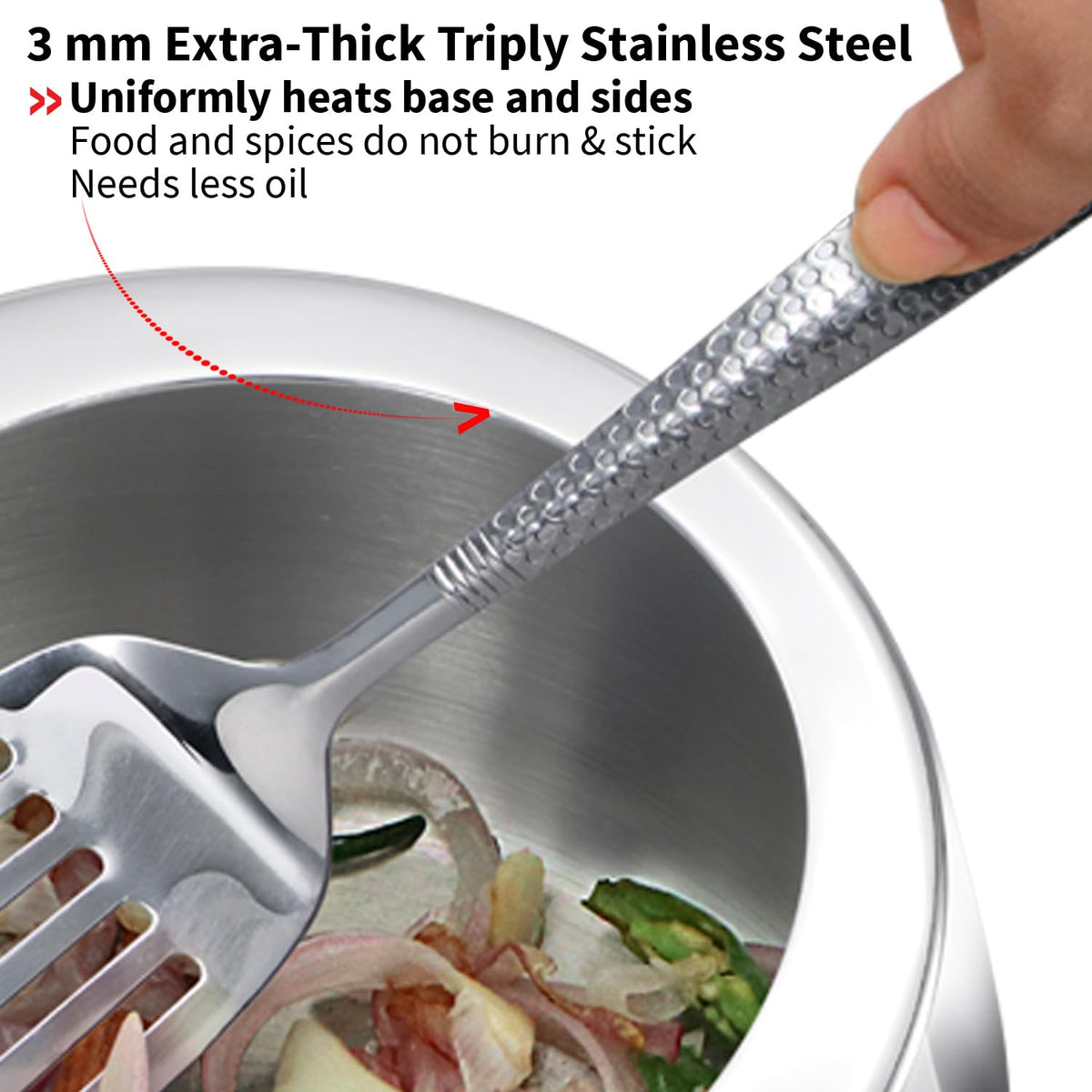 3 Litre Triply Stainless Steel Pressure Cooker V61262