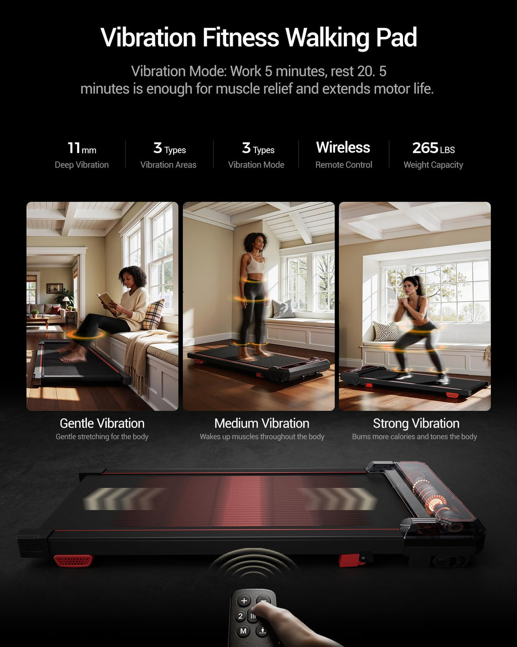 Walking Pad with Vibration Plate S768