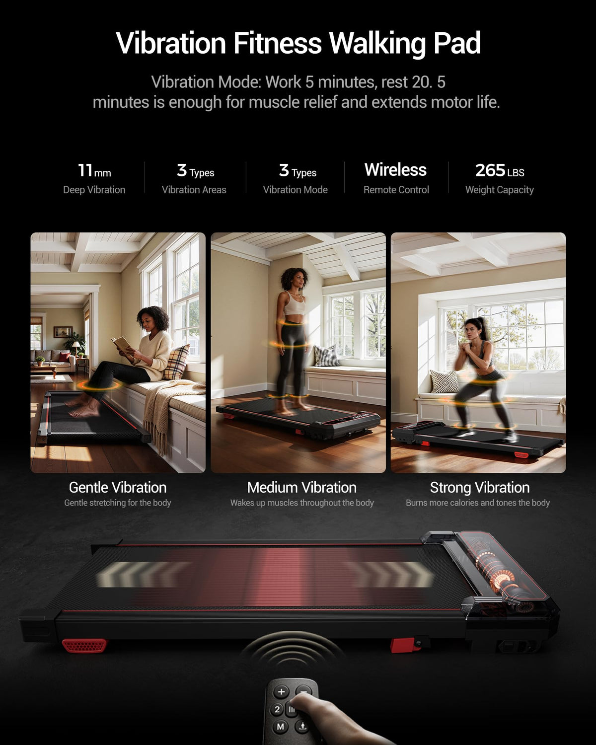 Walking Pad with Vibration Plate S768