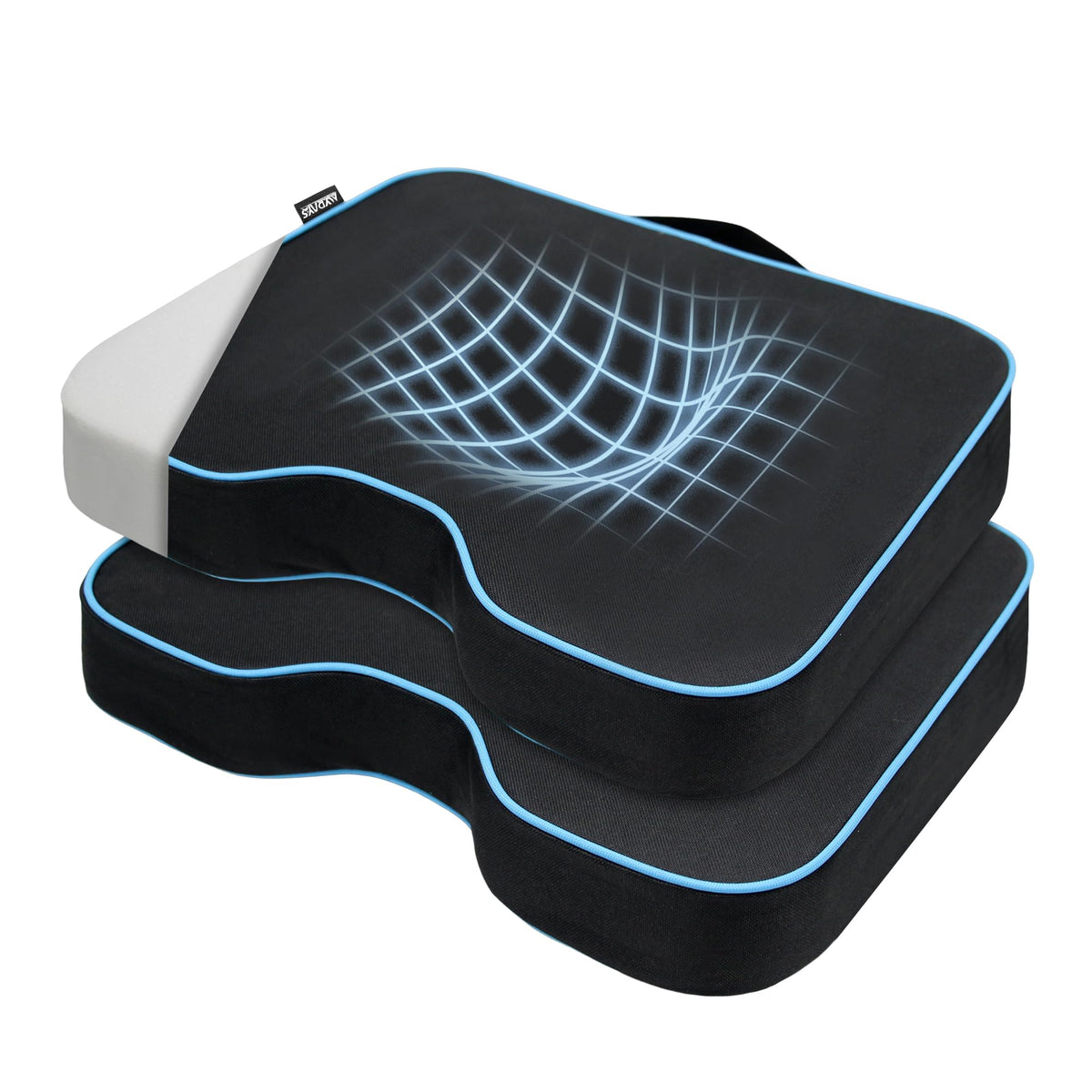 2 Pack Black Stadium Seat Cushion E216