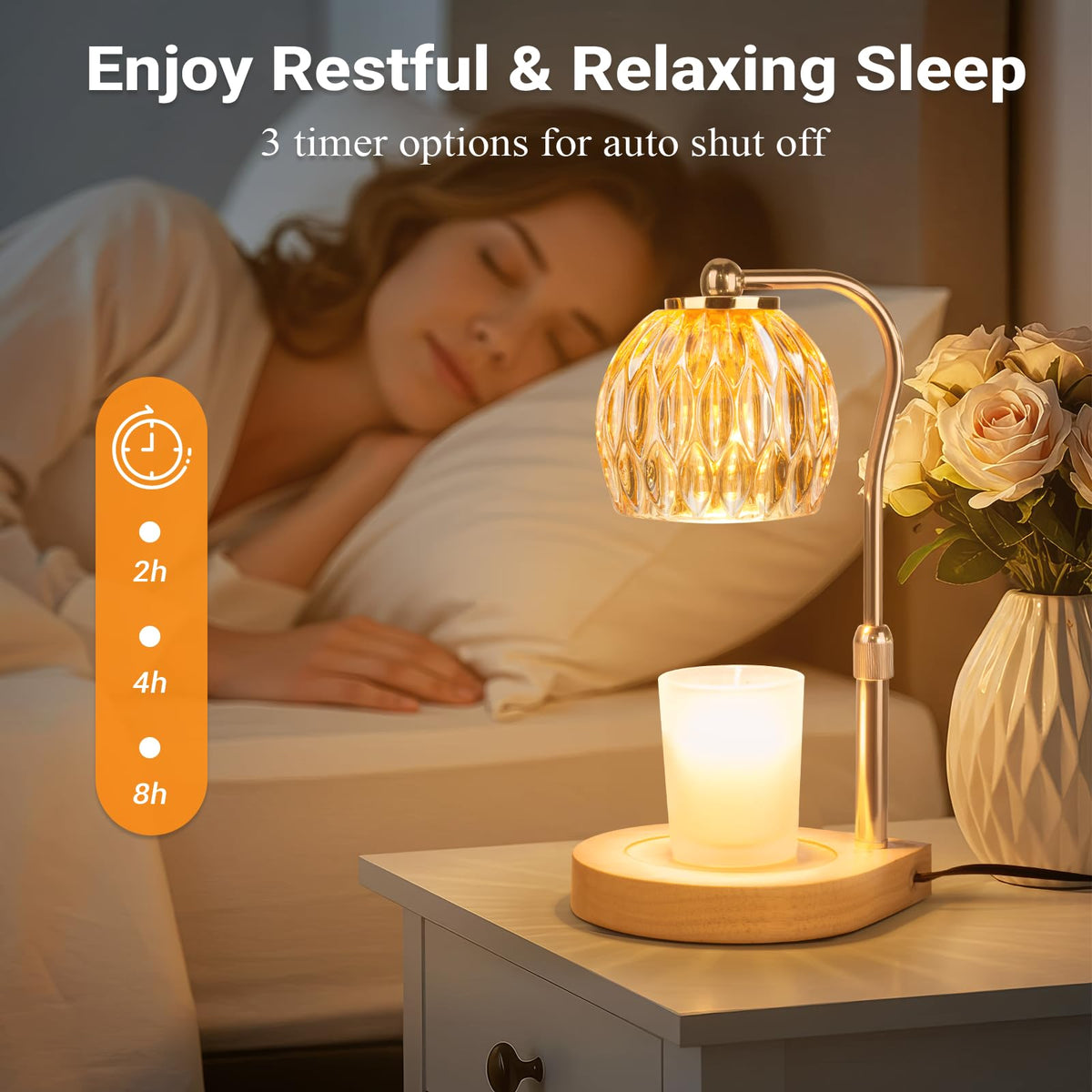 Candle Warmer Lamp with Timer and Dimmer Q432