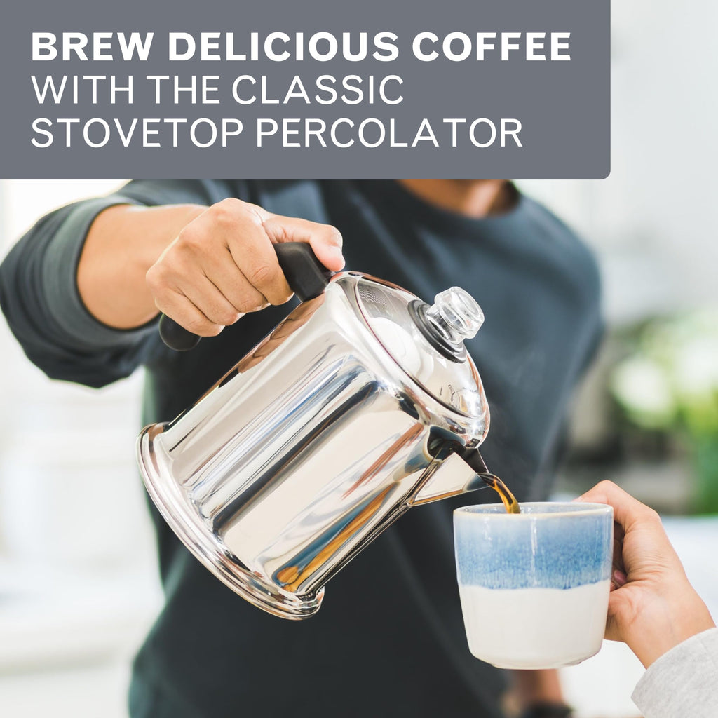 Stainless Steel 8-Cup Coffee Percolator P45830