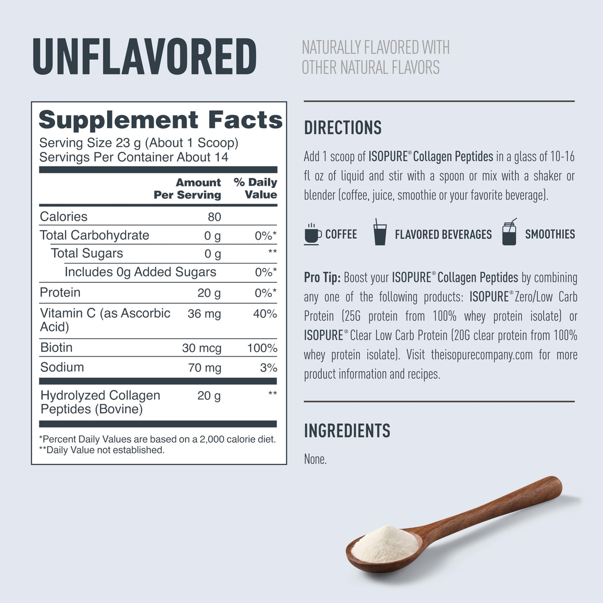 Unflavored Grass-Fed Collagen Peptides Powder W5468