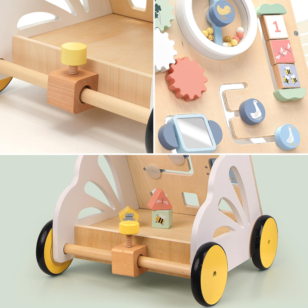 Wooden Baby Walker, Speed Adjustable Push Walker N45715
