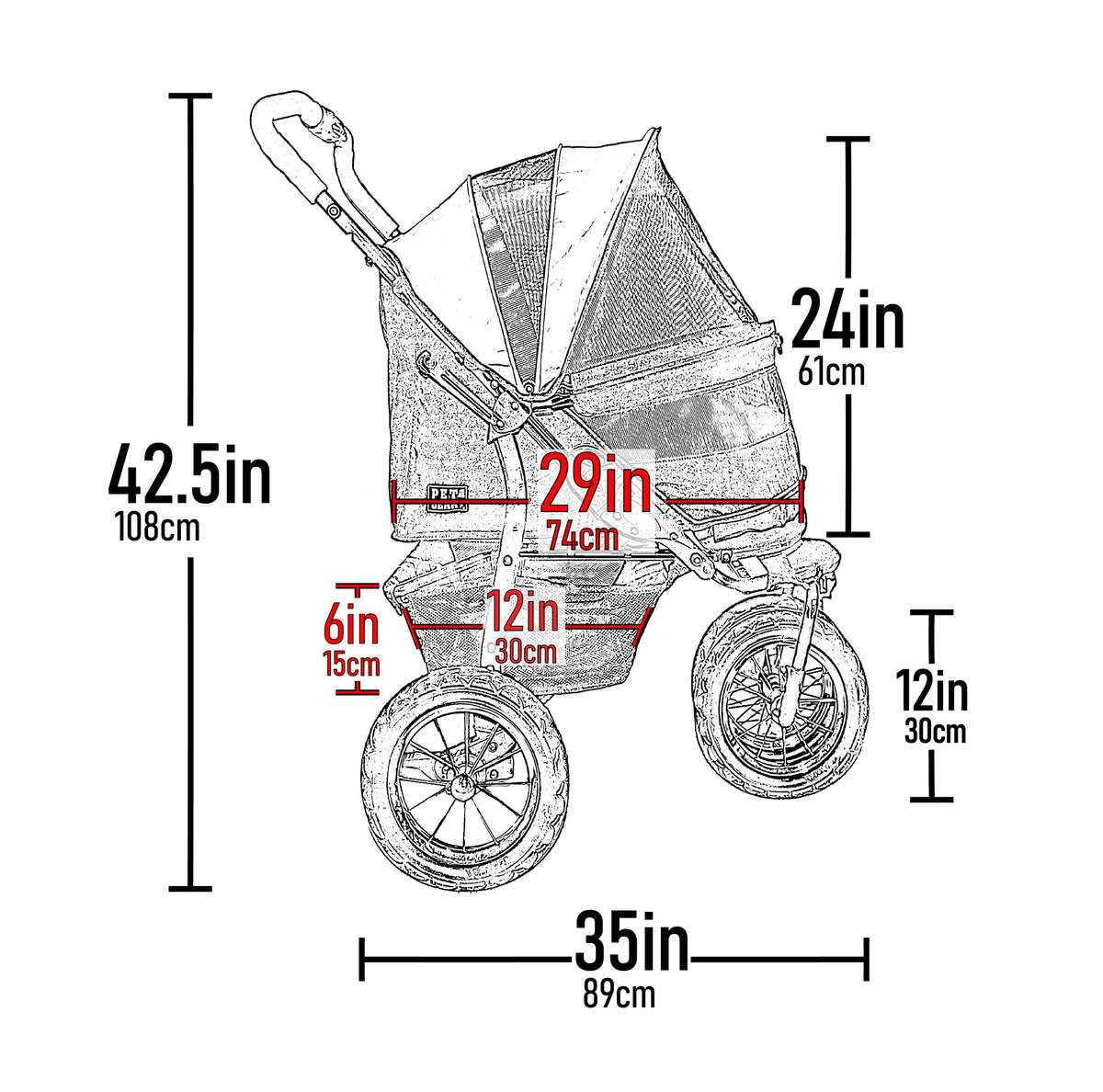 Extra Large Pet Stroller M199