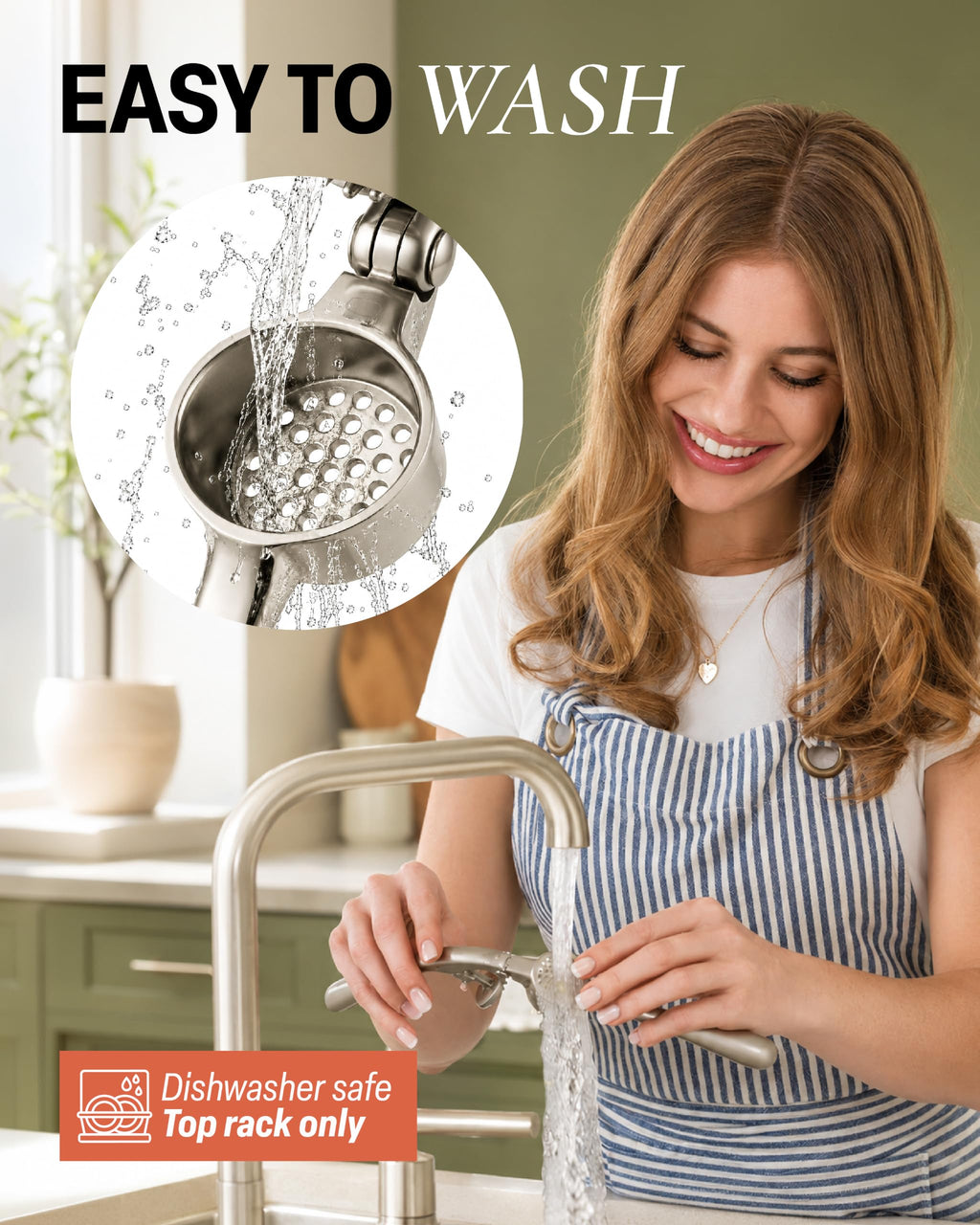 Garlic Press Set with Silicone Peeler & Brush M9504