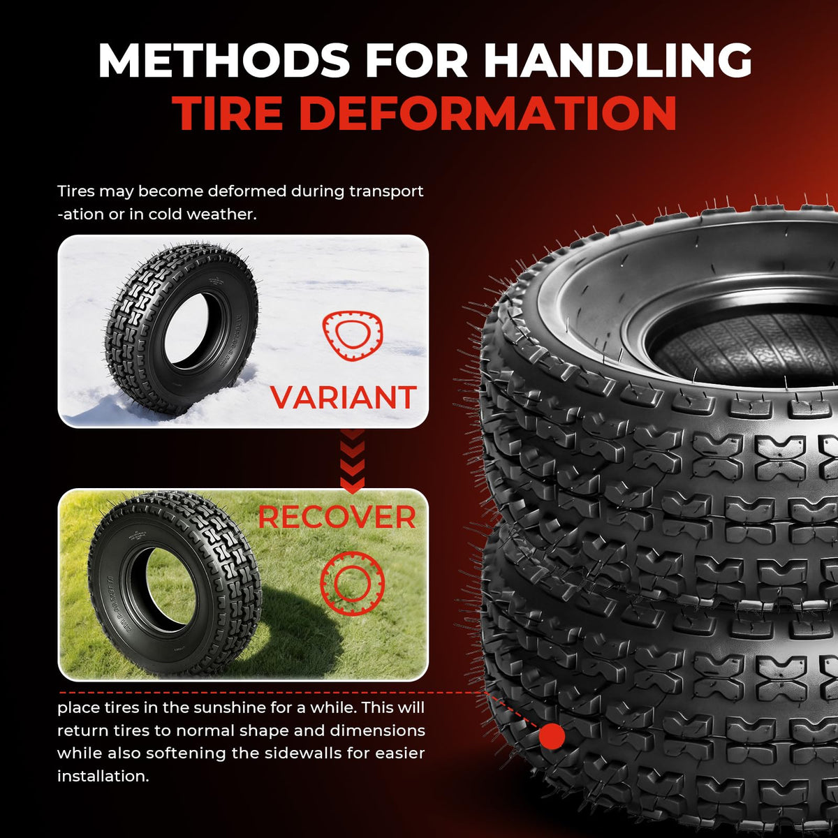 Set of 2 19x7-8 ATV UTV Tires H624681