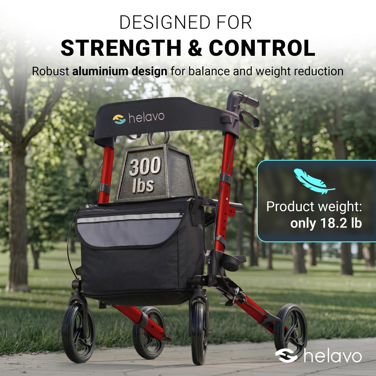 Foldable Lightweight Rollator Walker with Seat G115
