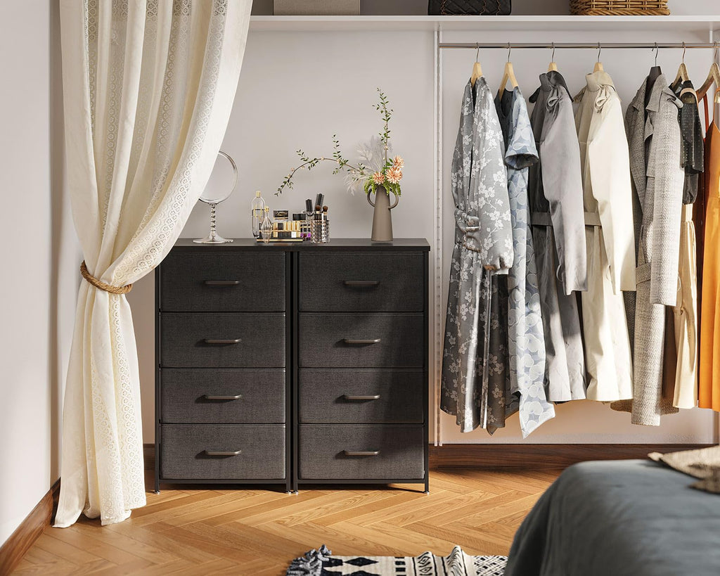 Black 4 Drawer Small Dresser M563