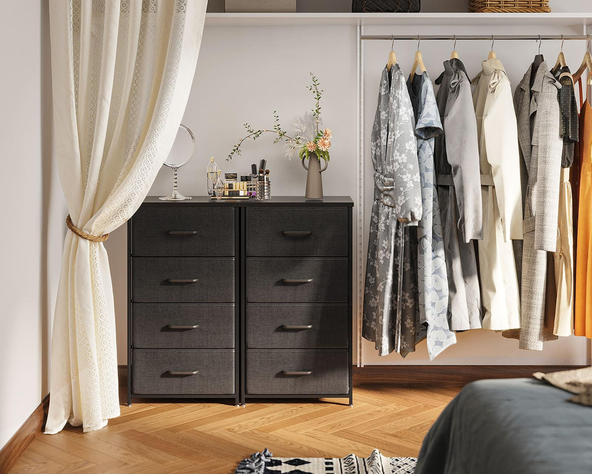 Black 4 Drawer Small Dresser M563