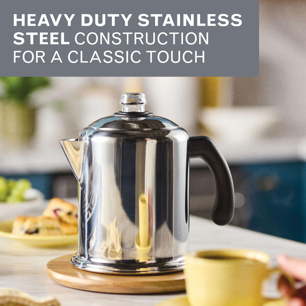 Stainless Steel 8-Cup Coffee Percolator P45830