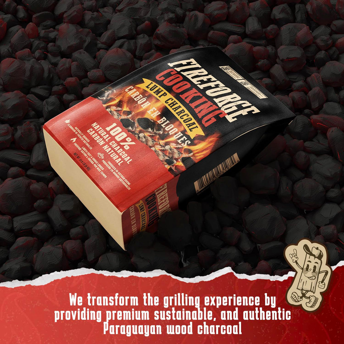 Wood Lump Charcoal 8kg E6383
