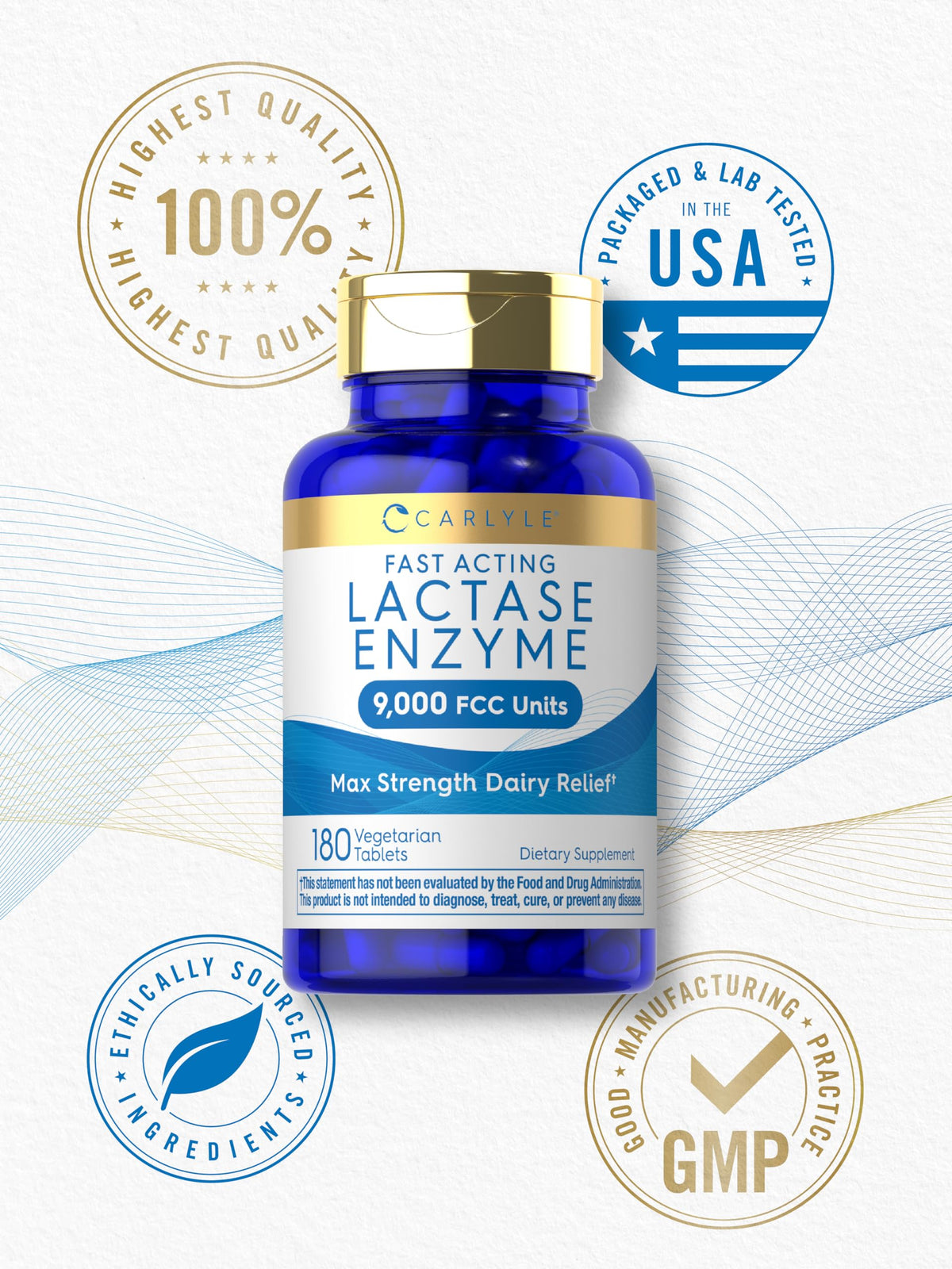 Lactase Enzyme Tablets 180 Pills K6391