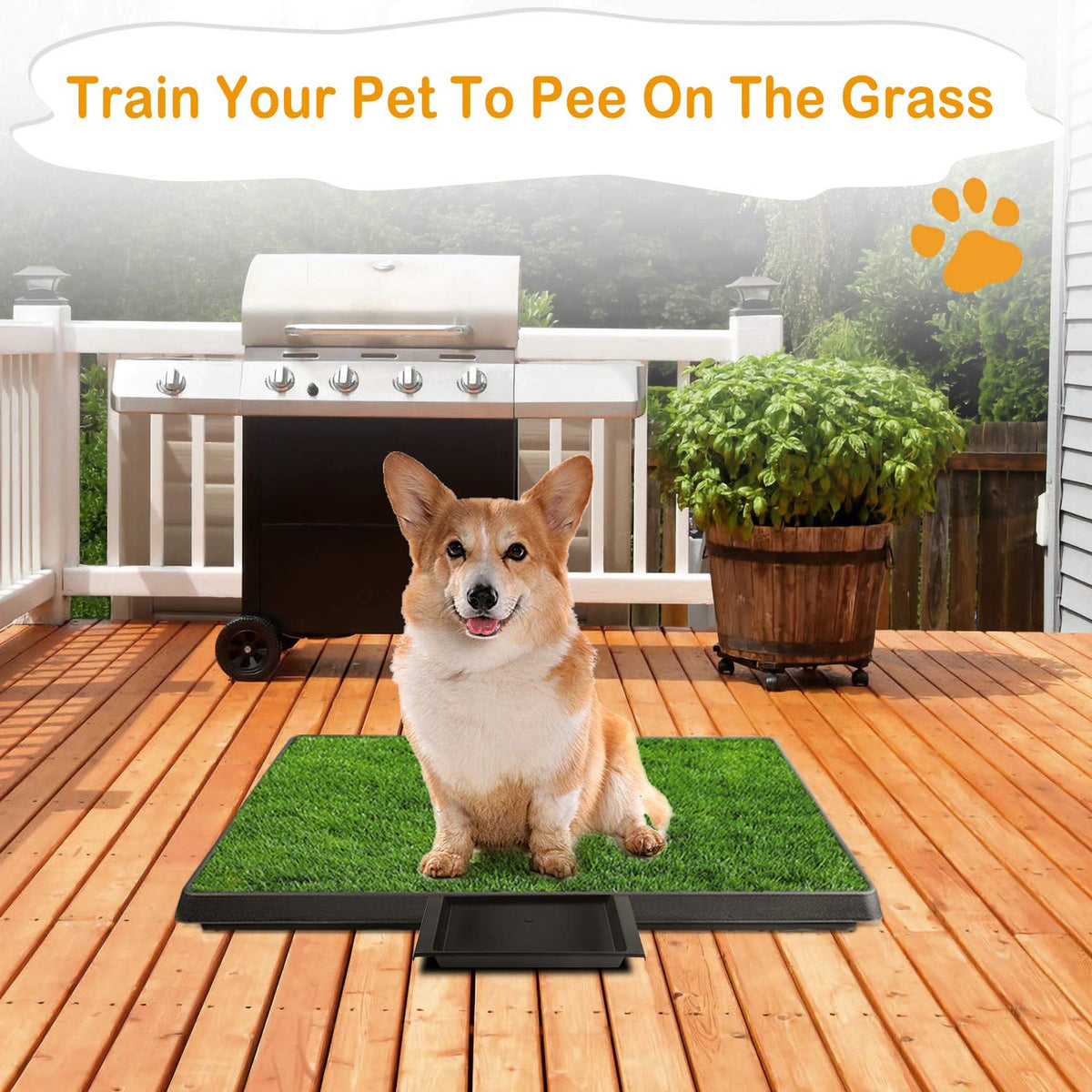 Dog Grass Pad with Tray 25”x 20” Artificial Grass S7999