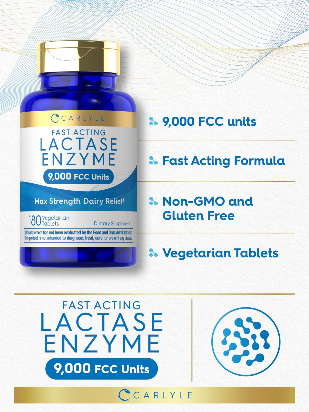 Lactase Enzyme Tablets 180 Pills K6391