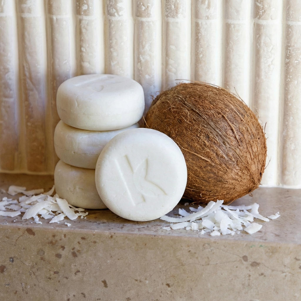 Bamboo Coconut Shampoo and Conditioner Bar Set X9648