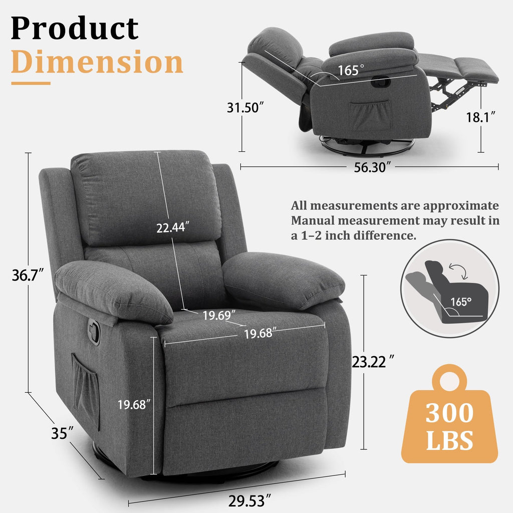 360 Swivel Rocker Recliner Chair W365551