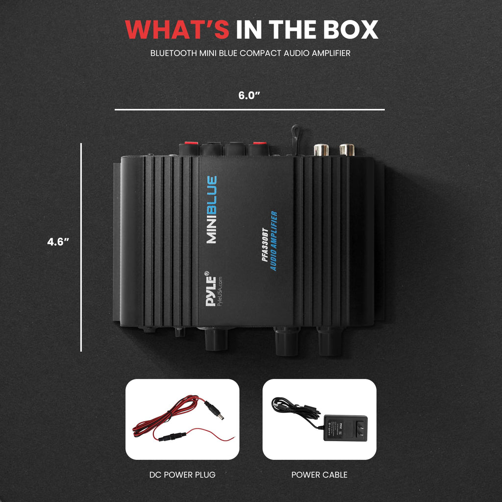 90W Dual Channel Mini Portable Power Stereo Sound Receiver U75438