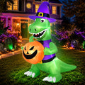 4 Ft Halloween Inflatables Witch Dinosaur C74963