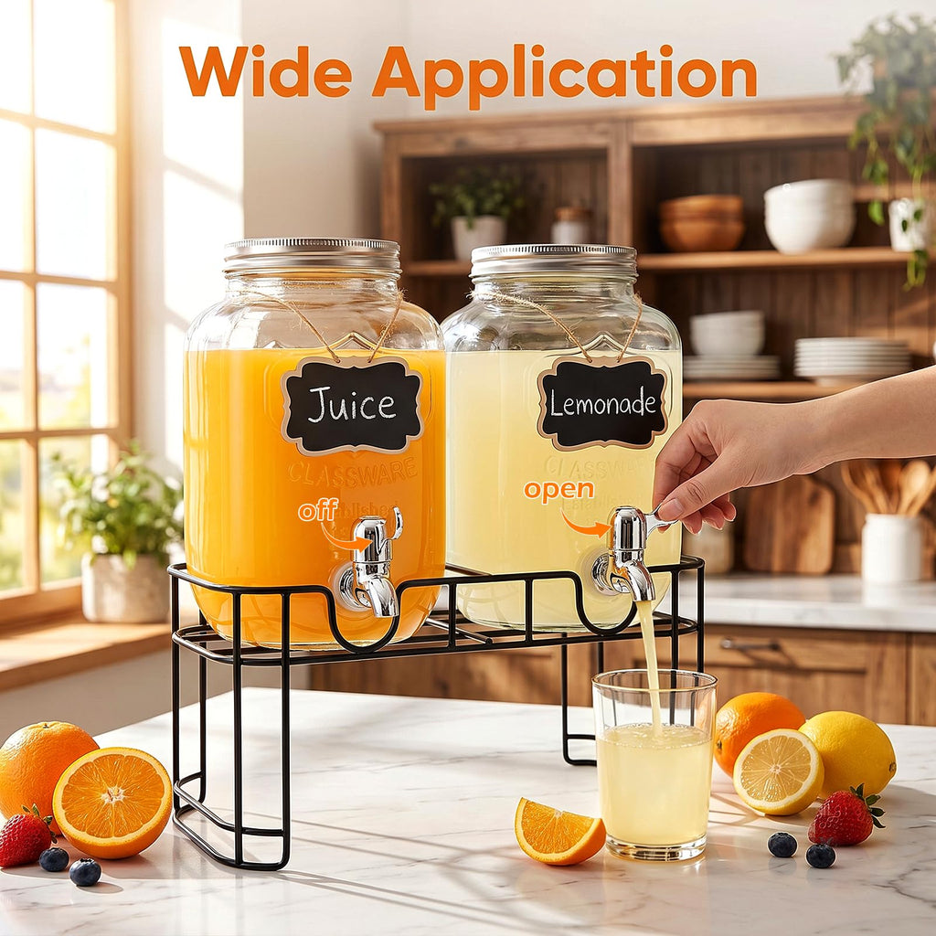 1-Gallon Beverage Dispenser 2 Pack with Stand X316