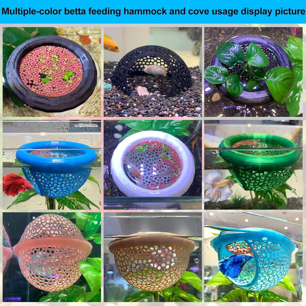 White Floating Betta Fish Hammock Bed and Hide Cave L9983
