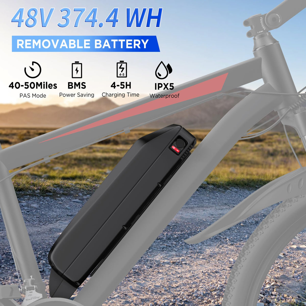 26" Electric Mountain Bike with 1000W Peak Motor G2380