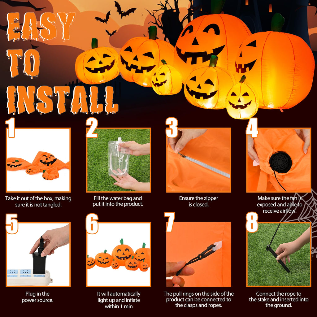 7.5FT Inflatable Outdoor Decoration Pumpkin Z37439