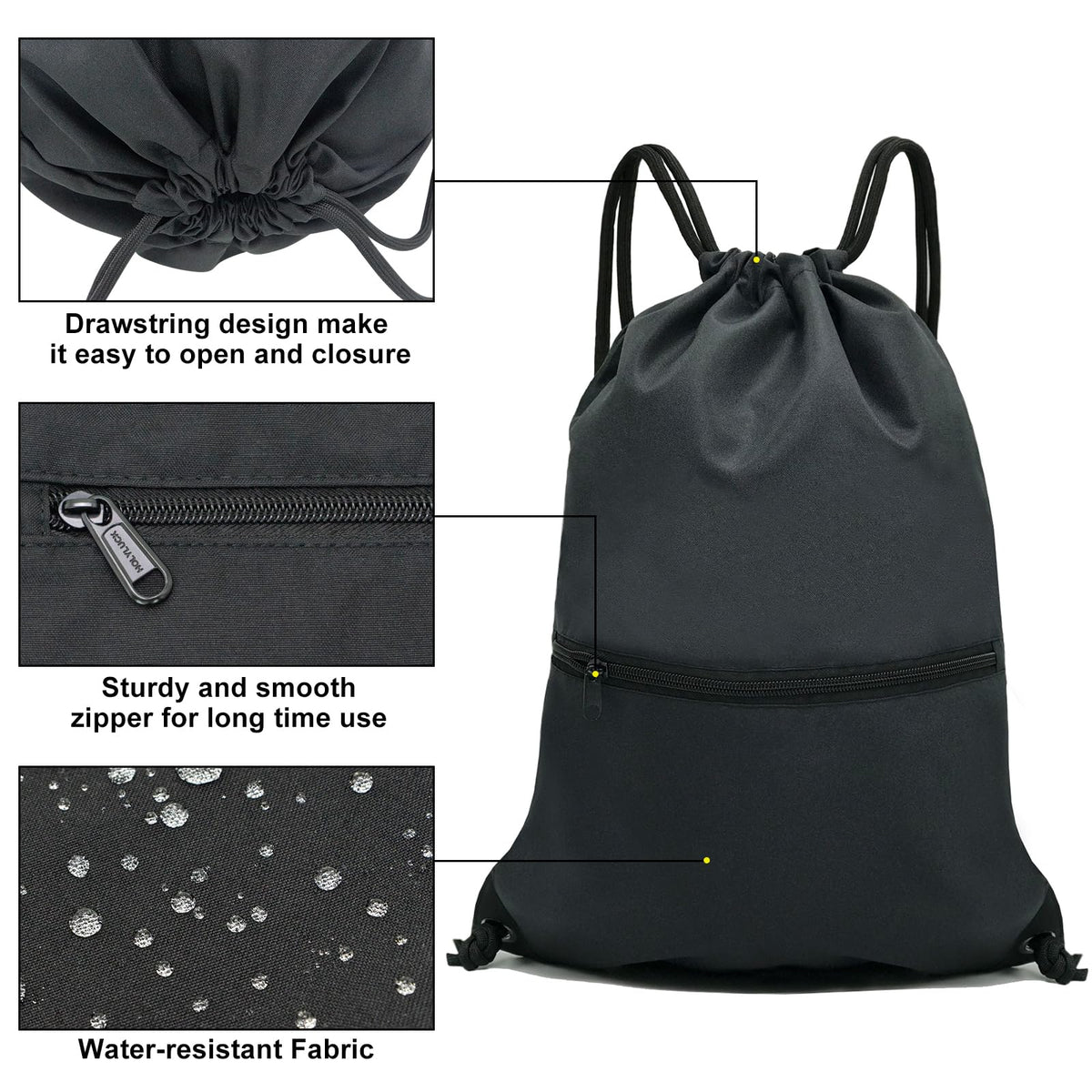 Drawstring Backpack Bag Sport Gym Sackpack T133