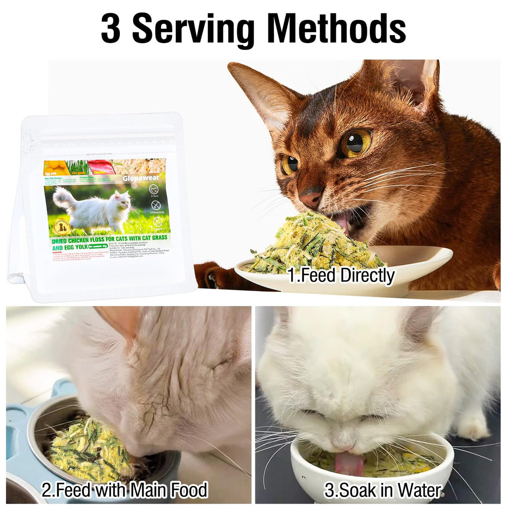 Freeze Drying Cat Grass Treats with Chicken & Egg Yolk 2.3 oz I903