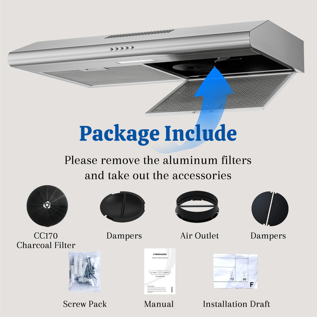 30 Inch Convertible Under Cabinet Range Hood Z35689
