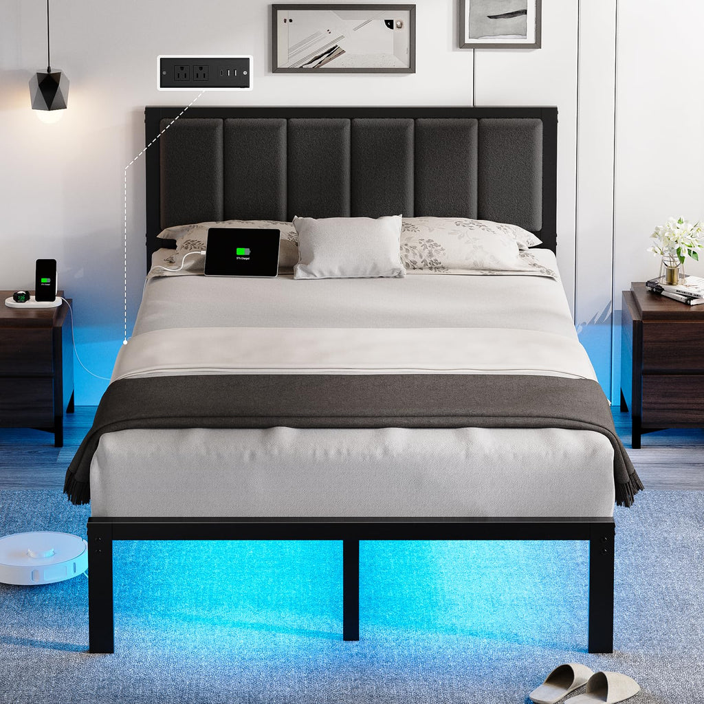 Full Bed Frame with Headboard G813