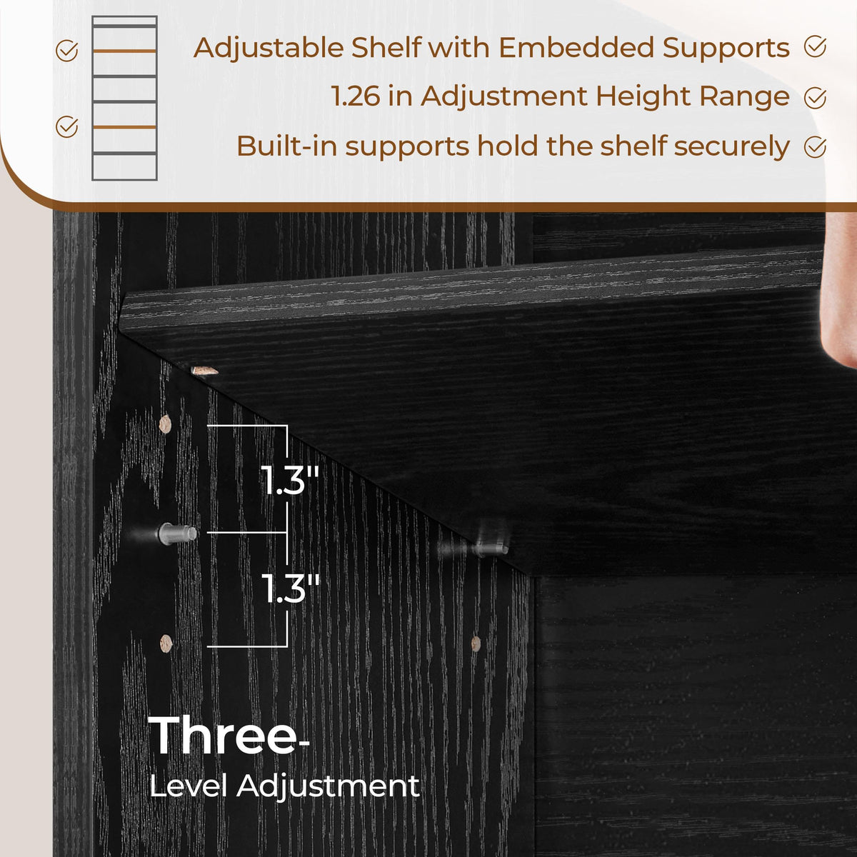 Black 7-Tier Adjustable Shelves Bookcase A145664