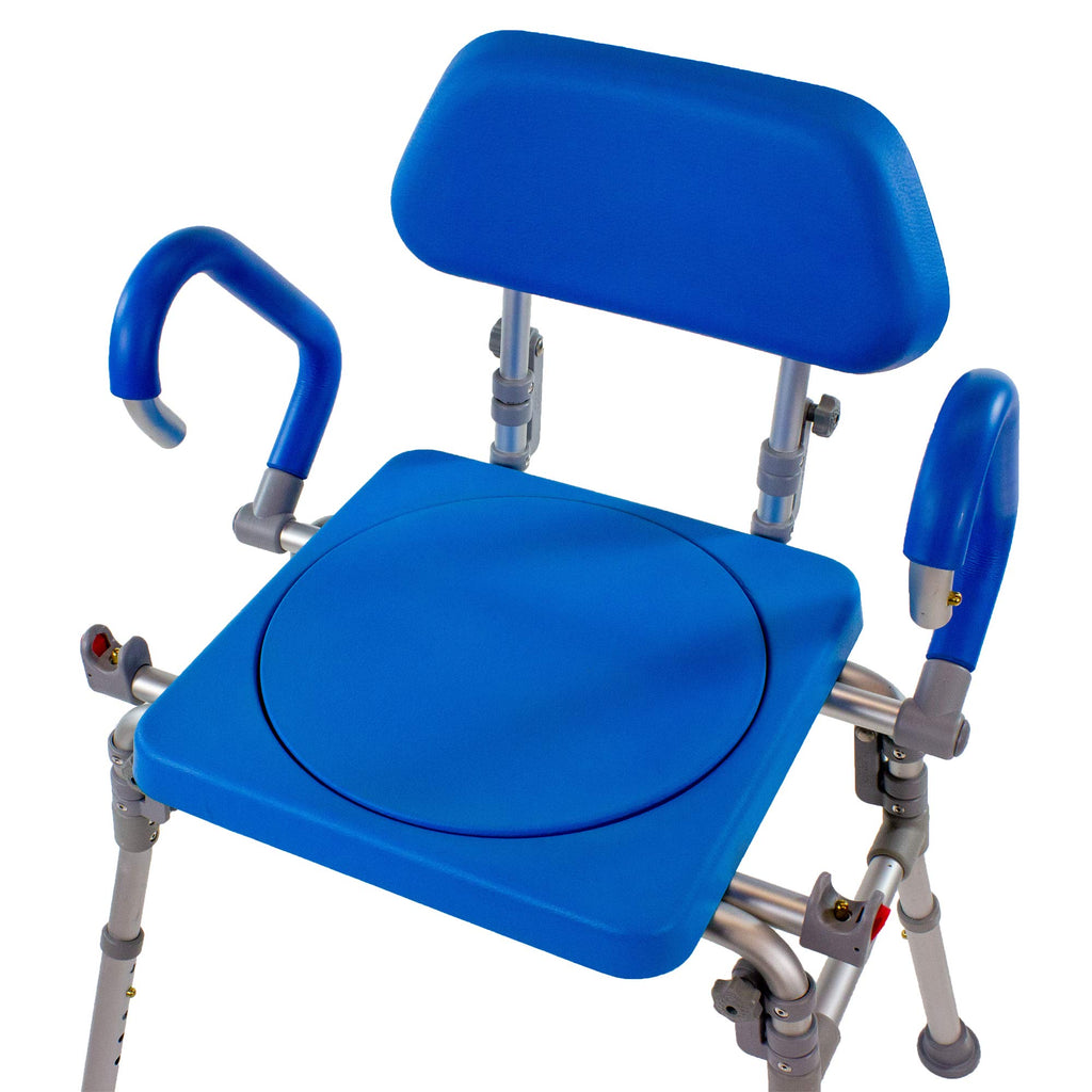 Folding Shower Chair with Padded Seat Armrests Backrest O194