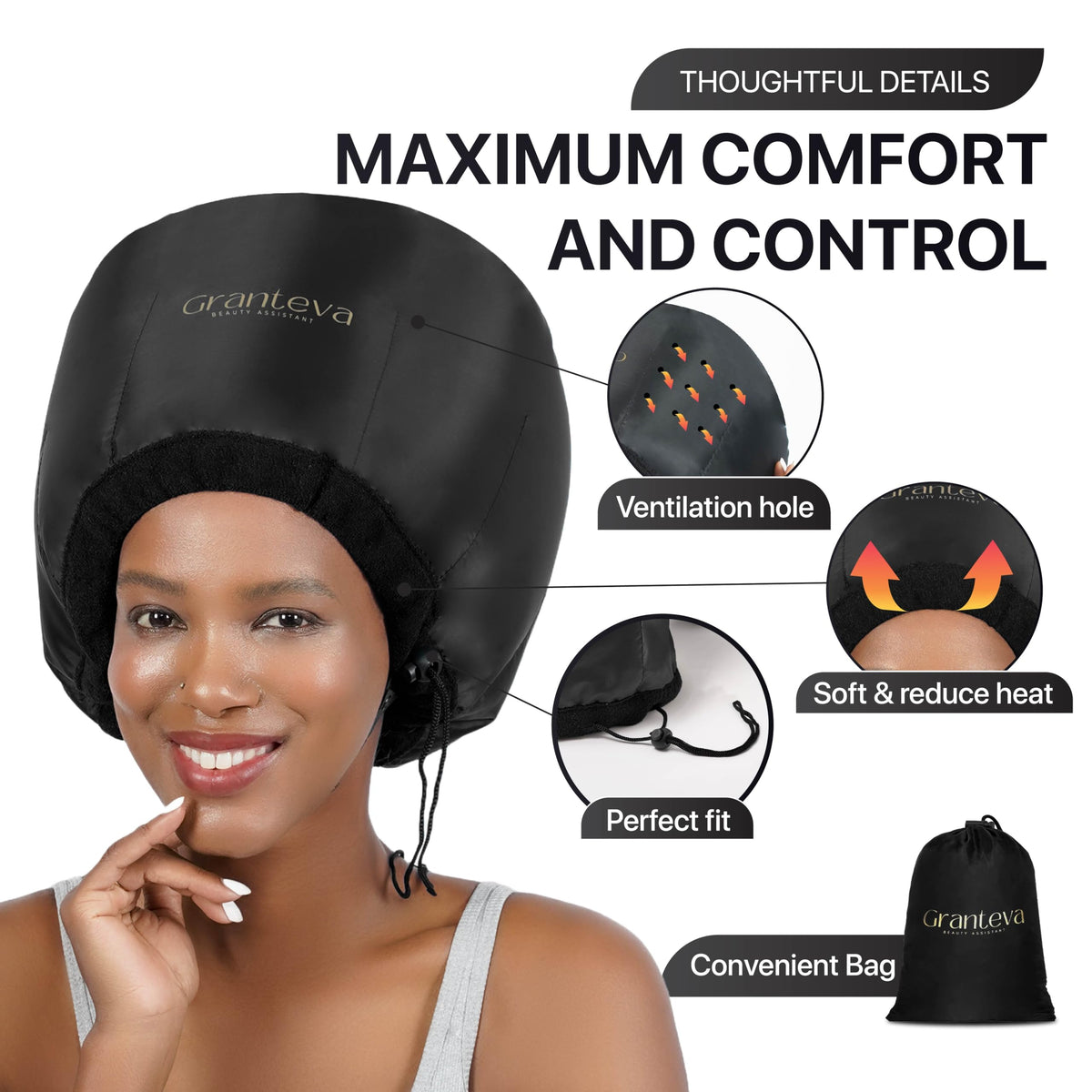 Hooded Hair Dryer Attachment with Headband C24354