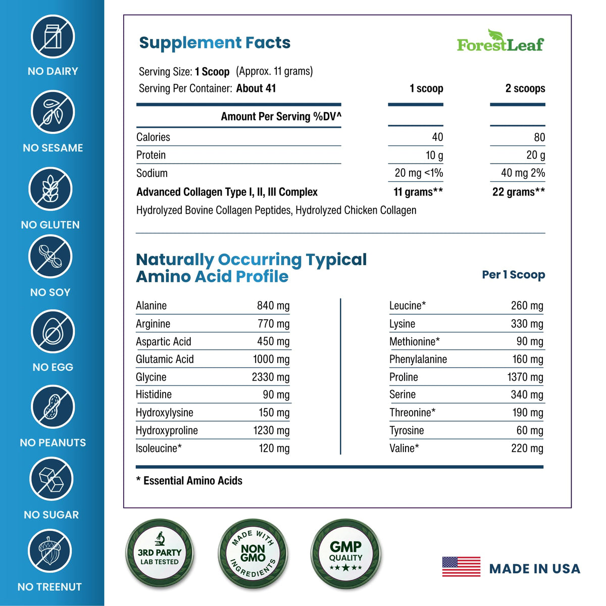 Unflavored Hydrolyzed Collagen Peptides Powder X7397