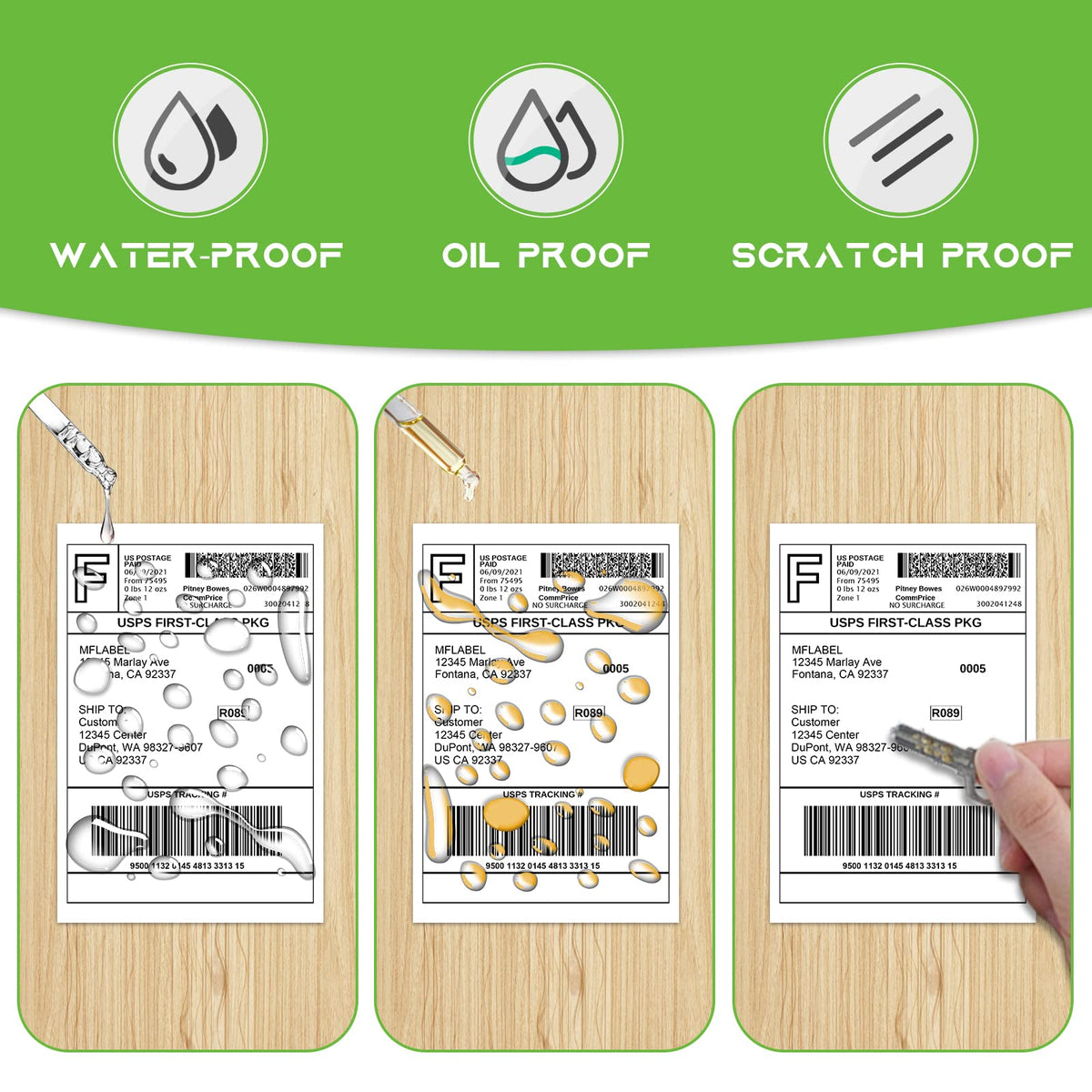 4x6 Direct Thermal Shipping Labels, 4 Rolls, 450 Labels/Roll S509454