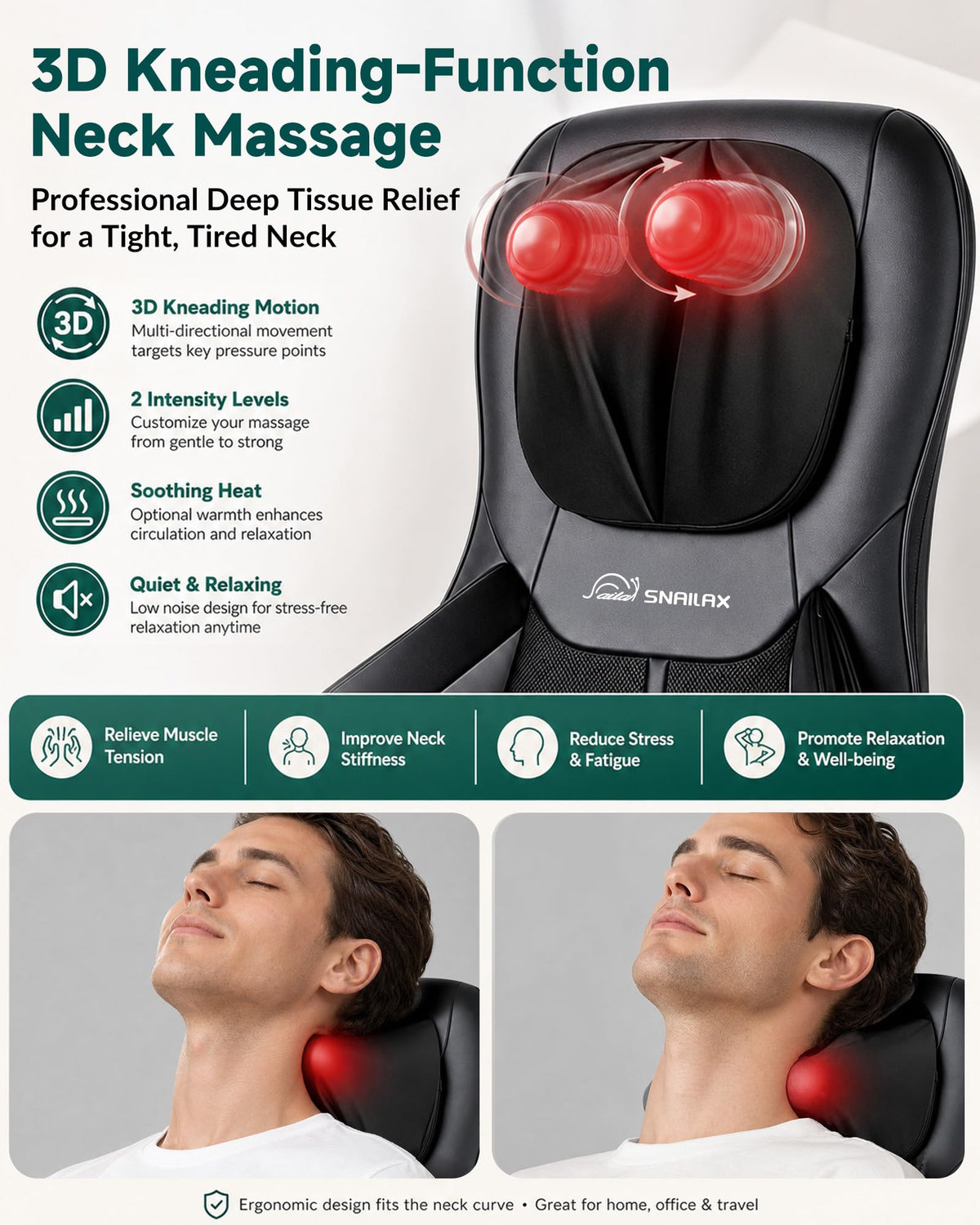 Neck and Back Massager with Heat E25989