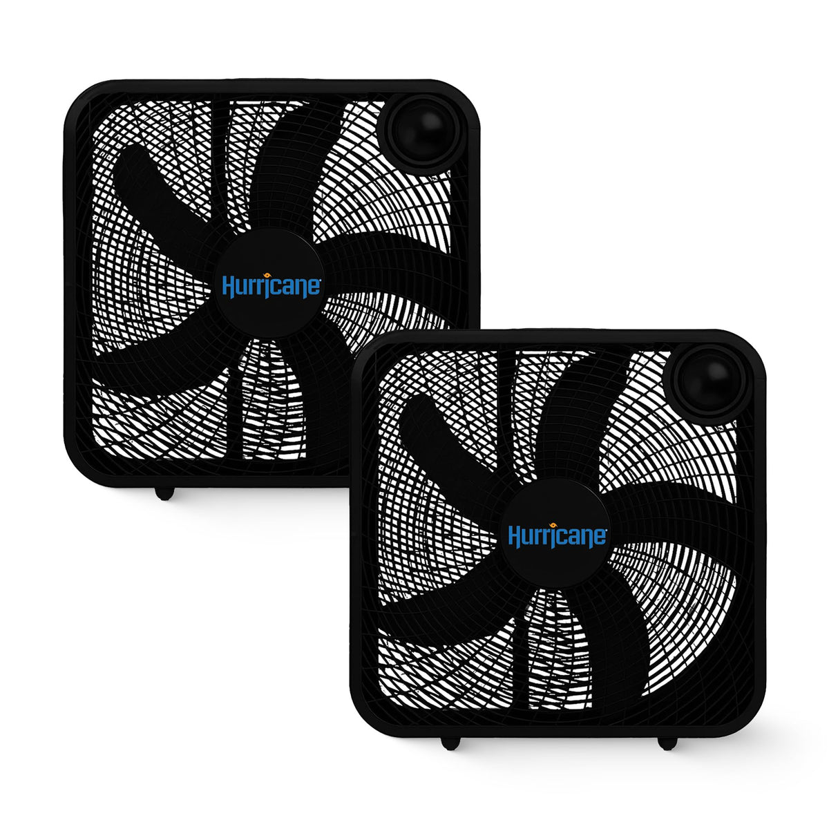 Black 3 Speed 20in Floor Box Fan, 2 Pack B321