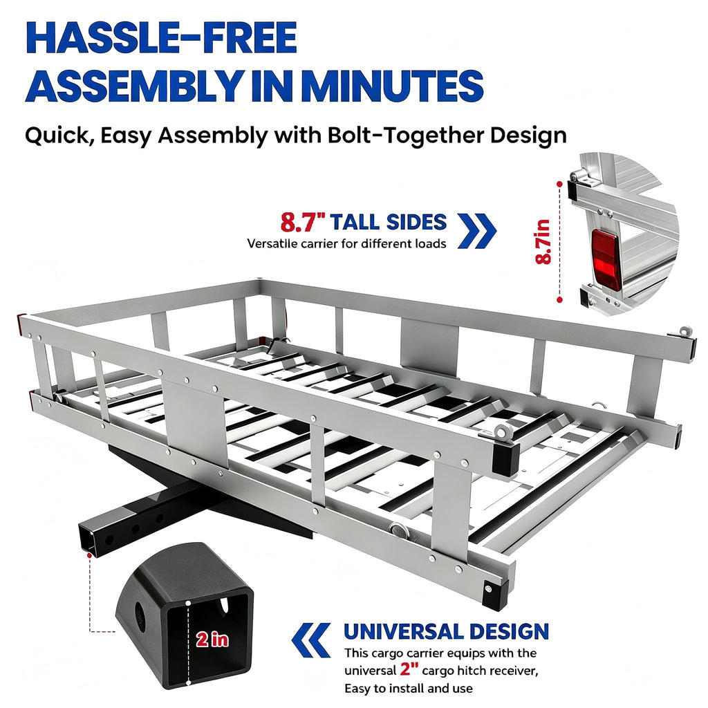 Hitch Cargo Carrier with Ramp, 500 lbs Capacity A75805