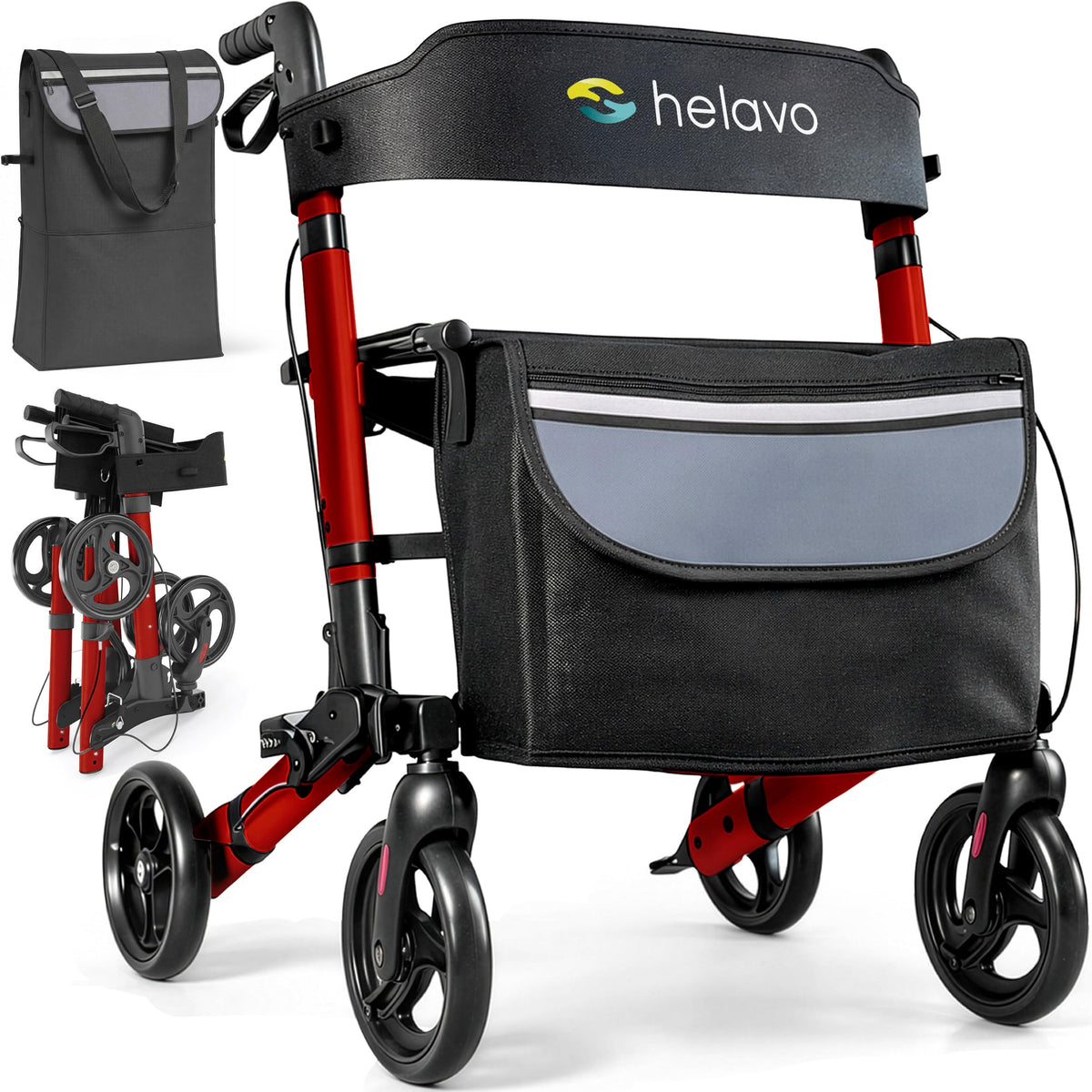 Foldable Lightweight Rollator Walker with Seat G115