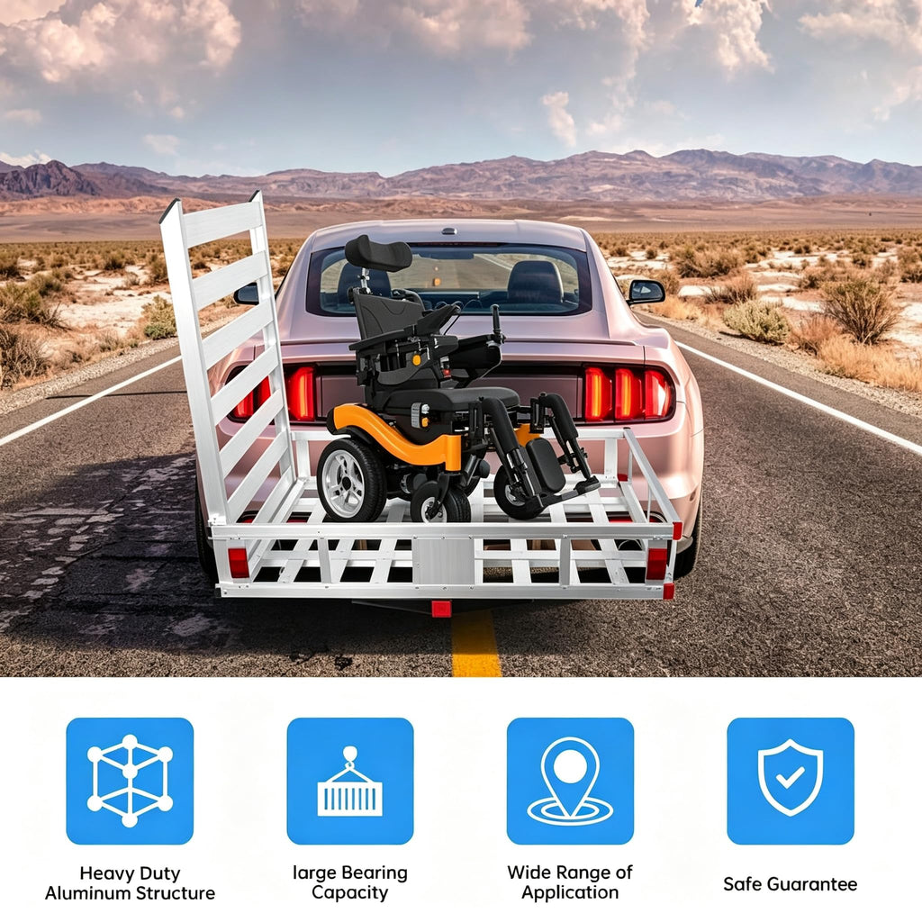 Hitch Cargo Carrier with Ramp, 500 lbs Capacity A75805