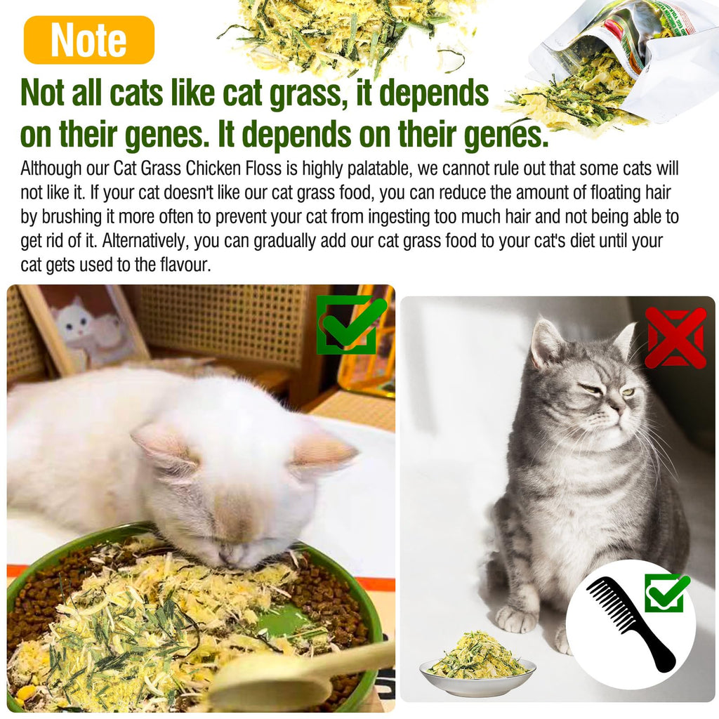 Freeze Drying Cat Grass Treats with Chicken & Egg Yolk 2.3 oz I903