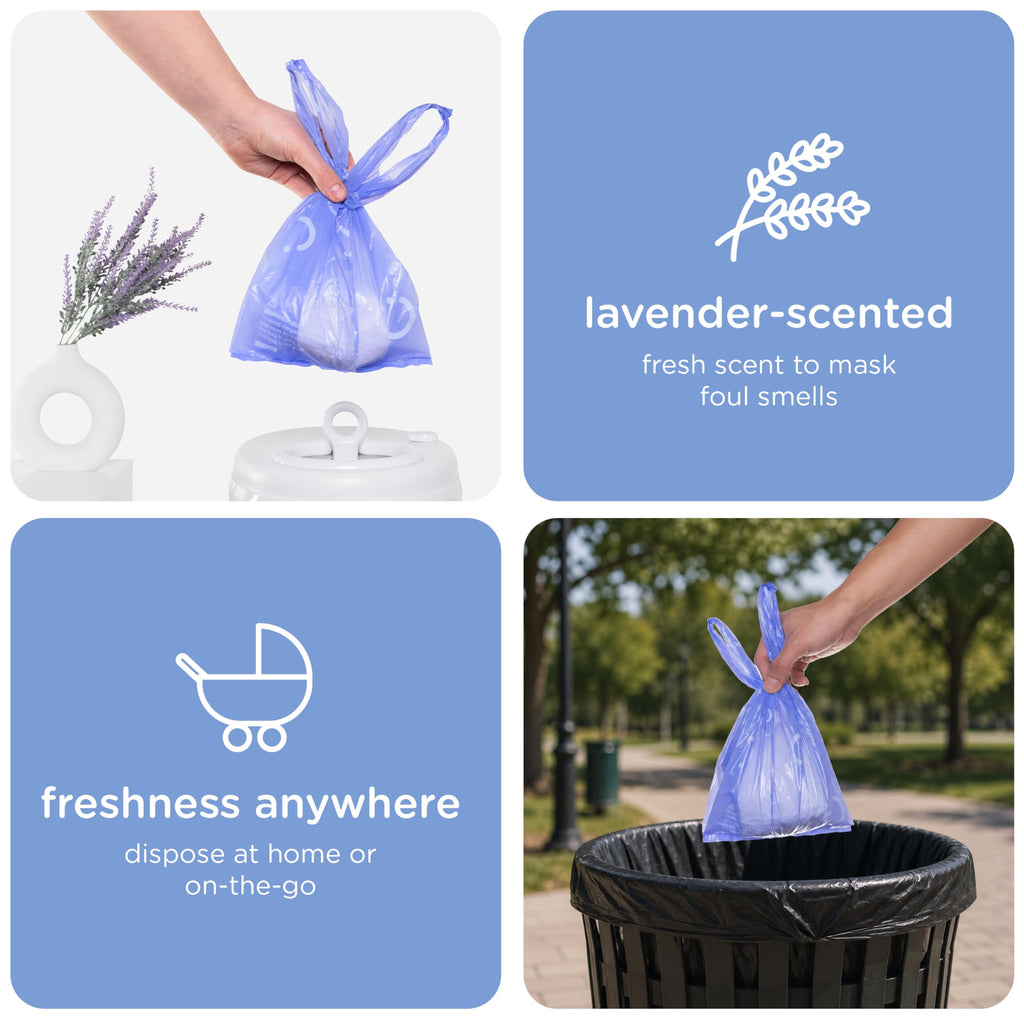 Lavender Scented Disposable Diaper Sacks 200 Count W413