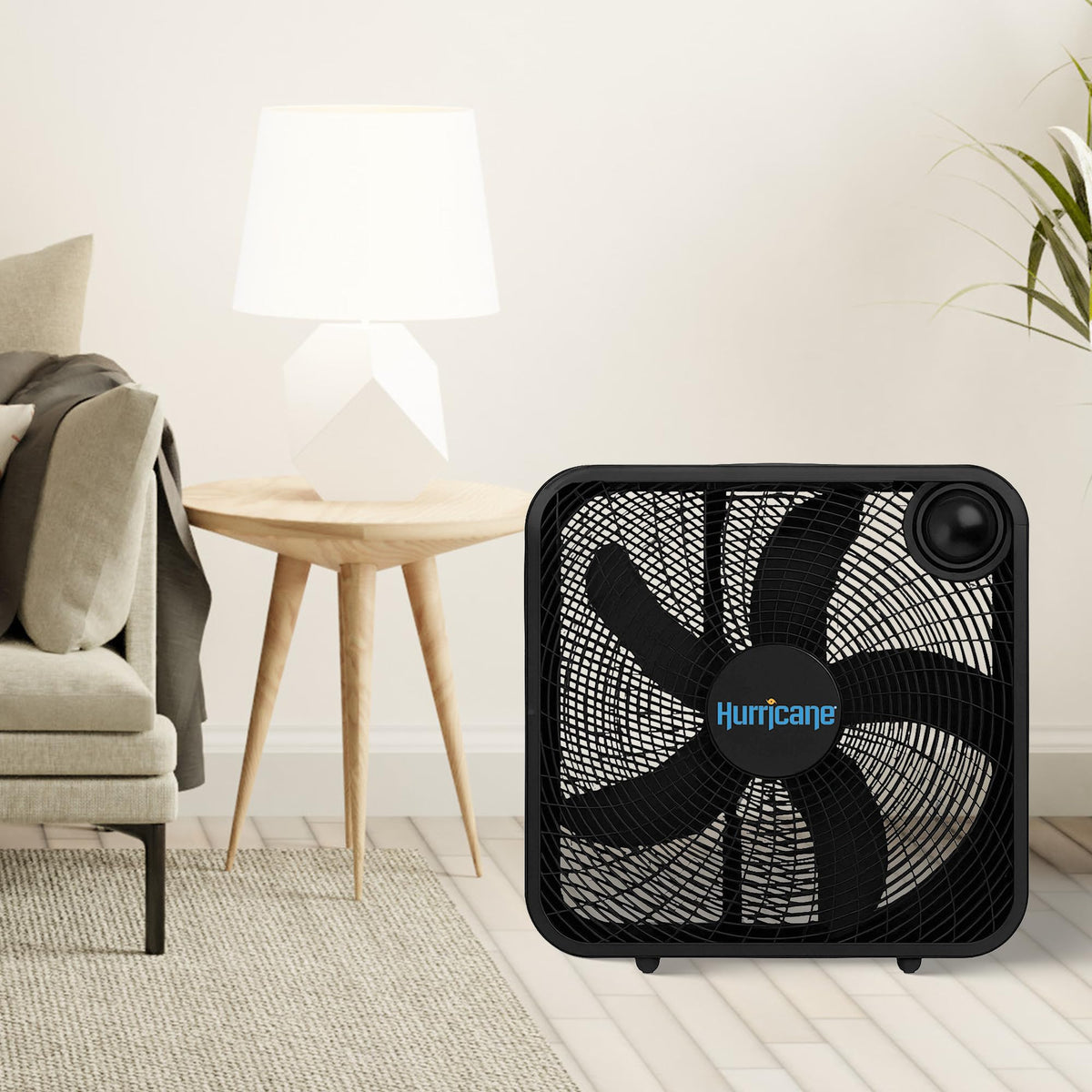 Black 3 Speed 20in Floor Box Fan, 2 Pack B321
