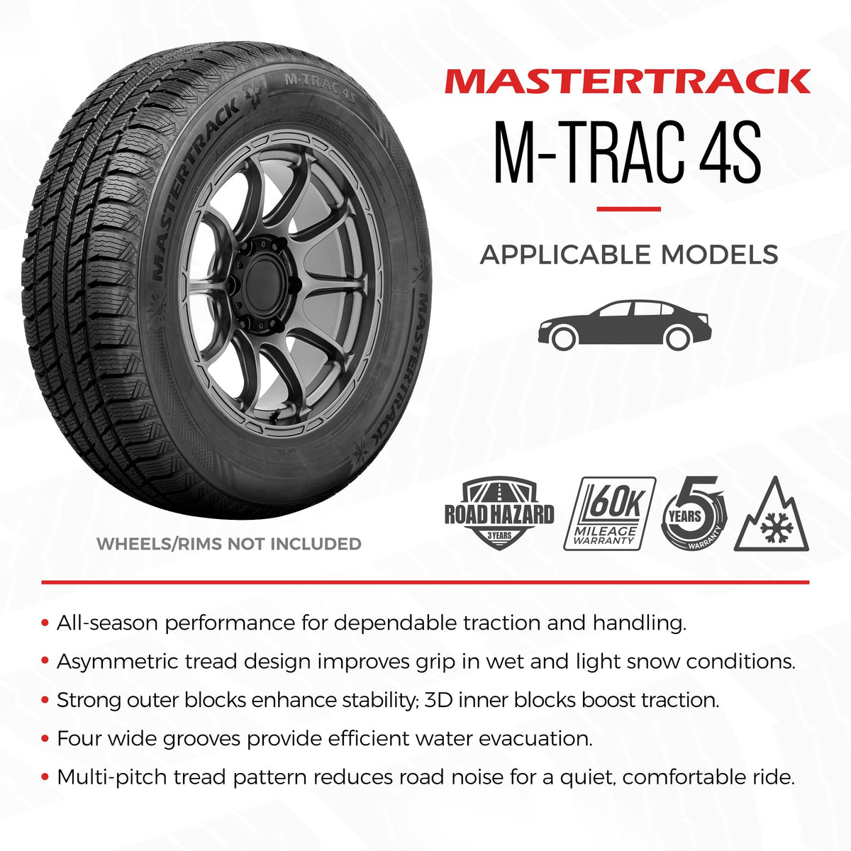 4 Sets Passenger Touring Tires K519