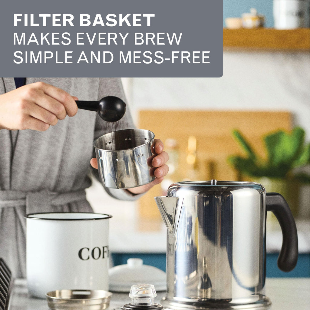 Stainless Steel 8-Cup Coffee Percolator P45830