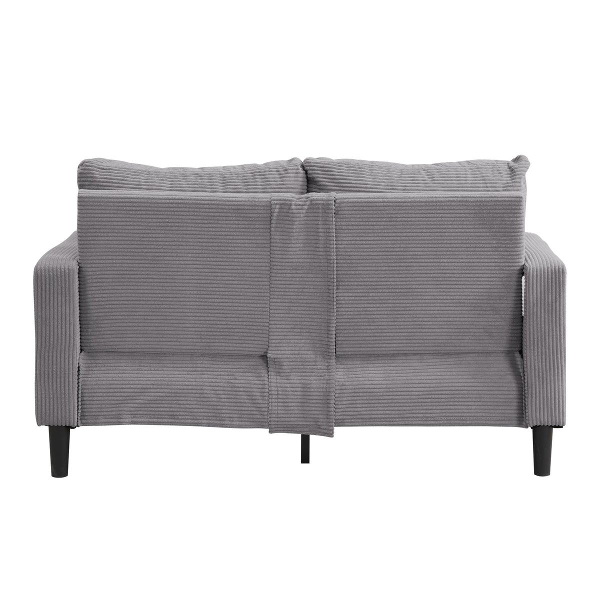 Light Gray 2-Seater Upholstered Loveseat Sofa D916