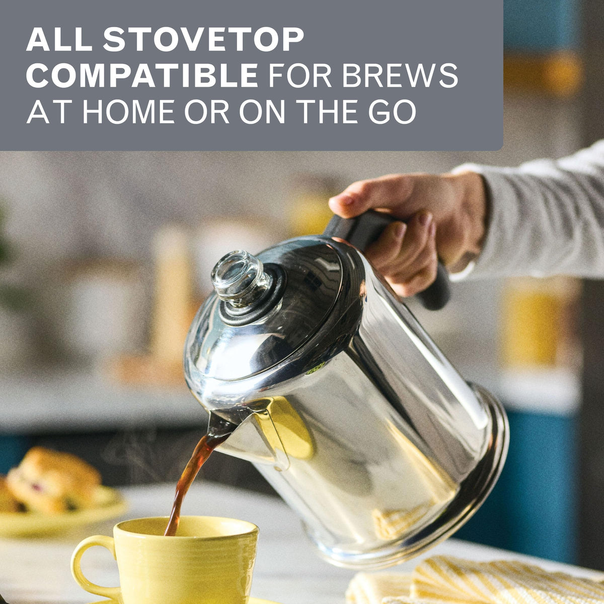 Stainless Steel 8-Cup Coffee Percolator P45830